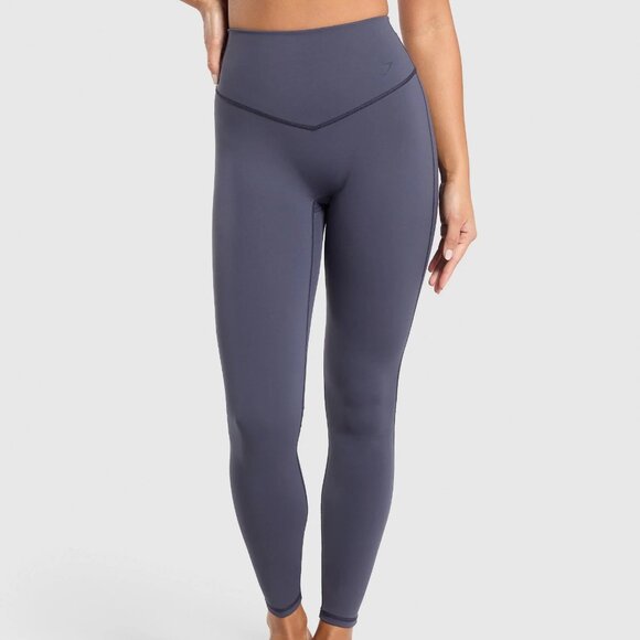 NEW Gymshark Elevate Leggings 2.0 in Heavy Blue | High Waist Full Length | Small - Picture 1 of 10